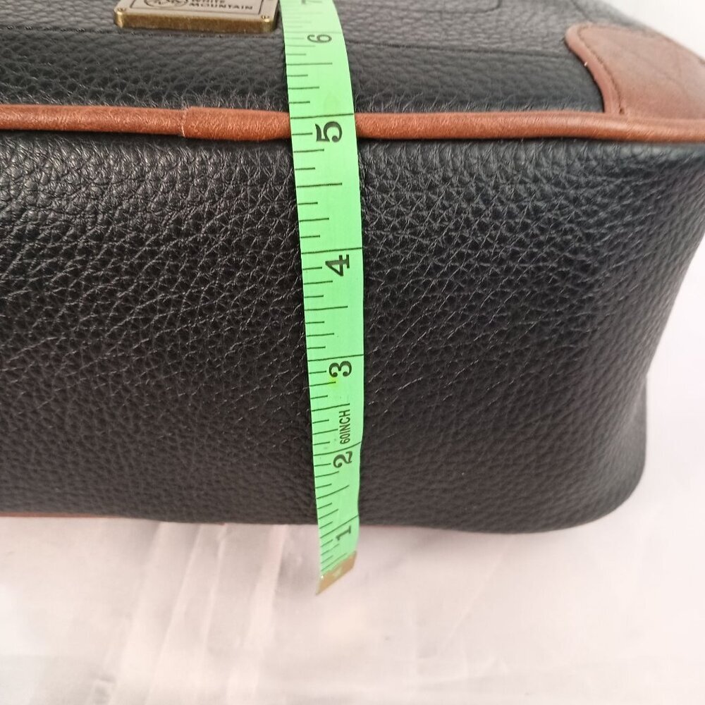 White Mountain Vegan Leather Backpack Black Brown Trim Cruelty Free NWT - Picture 4 of 15